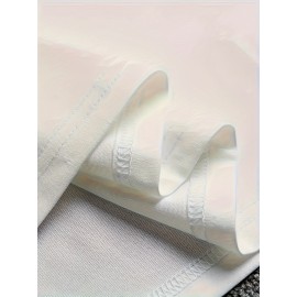 Plus Size Tees, Creative Letter Print Men's Casual Tees Short Sleeve Oversized T-Shirt Summer Loose Tops, Gifts For Man!