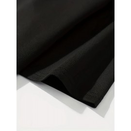 Plus Size Tees, Creative Letter Print Men's Casual Tees Short Sleeve Oversized T-Shirt Summer Loose Tops, Gifts For Man!