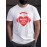 plus size men's summer t-shirt, Heart headphones graphic print short sleeve tees trend casual tops for daily life, big & tall guys