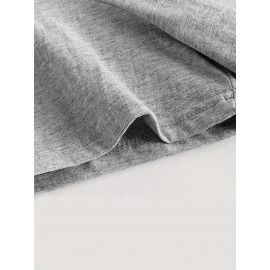 Plus Size Men's Trendy Letter Los Angeles Print T-shirt, Casual Fashion Tee, Street Style Short Sleeve Crew Neck Shirt