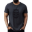 Plus Size Men's Summer T-shirt, Monochromatic Skull Crown Graphic Print Short Sleeve Tees Trend Casual Tops For Daily Life, Big & Tall Guys
