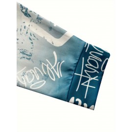 Plus Size Mens Bold Graffiti Hoodie - Stylish Hooded Sweatshirt for Big & Tall - Comfortable All-Season Wear