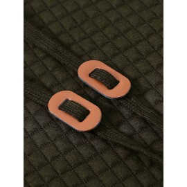 Plus Size Men's Solid Textured Hoodie Spring Fall Winter Hooded Sweatshirt For Big & Tall Males, Men's Clothing