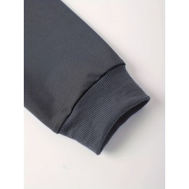 Plus Size Solid Color Hoodie - Ultra-Relaxed Fit, Soft Medium Stretch, Adjustable Hood, Spacious Kangaroo Pocket - Ideal for Mens Everyday Wear, Casual Comfortable Clothing