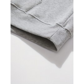 Plus Size Men's Funny Eyes Print Hooded Sweatshirt Oversized Hoodies Fashion Casual Tops For Spring/autumn, Men's Clothing