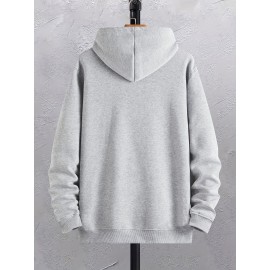 Plus Size Men's Funny Eyes Print Hooded Sweatshirt Oversized Hoodies Fashion Casual Tops For Spring/autumn, Men's Clothing