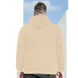 Plus Size Men's Funny Eyes Print Hooded Sweatshirt Oversized Hoodies Fashion Casual Tops For Spring/autumn, Men's Clothing