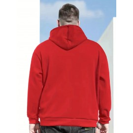 Plus Size Men's Funny Eyes Print Hooded Sweatshirt Oversized Hoodies Fashion Casual Tops For Spring/autumn, Men's Clothing