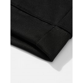 Plus Size Men's Funny Eyes Print Hooded Sweatshirt Oversized Hoodies Fashion Casual Tops For Spring/autumn, Men's Clothing