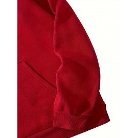 Plus Size Funny Show Print Men's Hoodie Sweatshirt, Loose Comfy Long Sleeve Top Men's Sports Casual Clothing