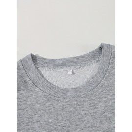 Plus Size Stylish Loose Fit Dog Pattern Sweatshirt - Ultra-Casual, Breathable, Long Sleeve Crew Neck Top for Comfortable City Walks, Street Hanging, and Outdoor Activities - Mens Clothing for Everyday Wear