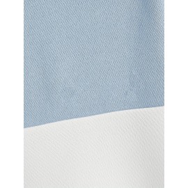 Plus Size Men's Contrast Color Sweatshirt For Spring/autumn, Men's Clothing