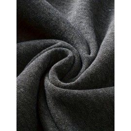 Plus Size Men's Contrast Color Hooded Sweatshirt For Spring Fall, Outdoor Sports Raglan Hoodies For Males