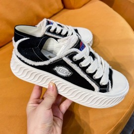 Women's Solid Color Casual Sneakers, Lace Up Platform Soft Sole Canvas Skate Shoes, Low-top Walking Comfort Shoes