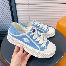 Women's Solid Color Casual Sneakers, Lace Up Platform Soft Sole Canvas Skate Shoes, Low-top Walking Comfort Shoes