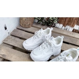 Women's Fashion Solid Color Platform Shoes, Breathable Mesh Low Top Lace Up Heightening Shoes, Versatile Outdoor Shoes