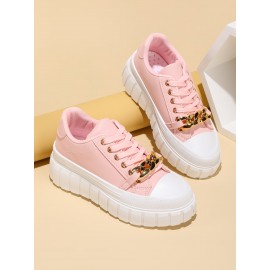 Women's Platform Sneakers, Lace Up Casual Shoes For Everyday