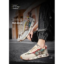 Summer breathable sneakers, casual niche platform trend, running shoes, unisex women's sports road shoes