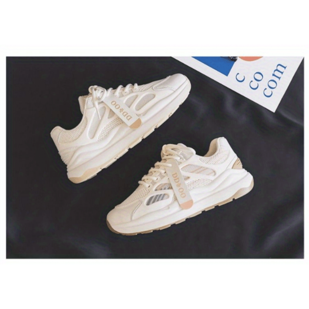 Women's Breathable Mesh Sneakers, Casual Lace Up Outdoor Shoes, Comfortable Platform Shoes