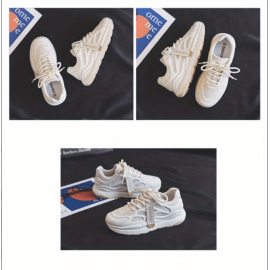 Women's Breathable Mesh Sneakers, Casual Lace Up Outdoor Shoes, Comfortable Platform Shoes