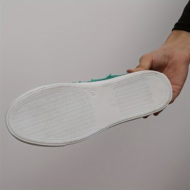 Women's Ripped Detail Canvas Shoes, Casual Lace Up Low Top Flat Sneakers, Lightweight Walking Trainers