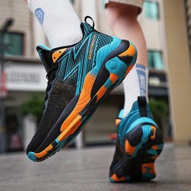 Women's Non-slip Lace Up Basketball Shoes, Breathable Shock Absorption Athletic Sneakers, Women's Footwear