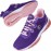 Women's Lace Up Mesh Knitted Running Shoes - Thick Sole, Breathable & Lightweight for Outdoor Sports