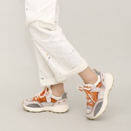 Women's Color Block Chunky Platform Sneakers, Low-Top Non-slip Casual Sports Shoes