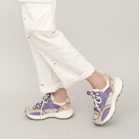 Women's Color Block Chunky Platform Sneakers, Low-Top Non-slip Casual Sports Shoes