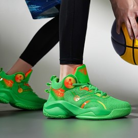 Plus Size Men's Trendy High Top Basketball Shoes, Comfy Non Slip Lace Up Durable Sneakers For Men's Outdoor Activities