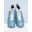 Plus Size Men's Trendy Colour Block High Top Turf Football Boots, Professional Outdoor Non-Slip Breathable Lace Up TF Soccer Cleats
