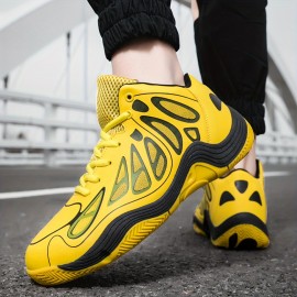 Women's Mid Top Basketball Shoes, Lightweight Lace Up Outdoor Non Slip Sneakers, Casual Sports Shoes