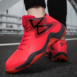 Men's & Women's Professional Basketball Shoes - Comfy Geometry Breathable Non Slip Shock Absorption Lace Up Cushioned Sneakers For Couple Training & Walking