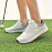 Men's Solid Non-slip Golf Shoes With Rotating Buckle, Professional Shock Absorption Sports Sneakers - Perfect For Better Performance