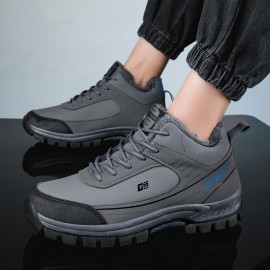 Men's Sneakers With Fur, Comfortable Warm Non-slip Running Shoes
