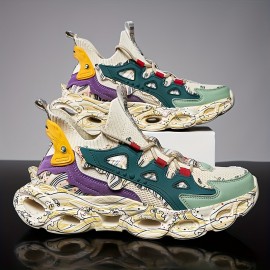 YTAT Men's Running Shoes Graffiti Fashion Blade High Top Sneakers For Men High Top Stylish Breathable Mesh Street Lightweight Casual Walking Shoes Workout Tennis