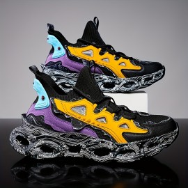 YTAT Men's Running Shoes Graffiti Fashion Blade High Top Sneakers For Men High Top Stylish Breathable Mesh Street Lightweight Casual Walking Shoes Workout Tennis