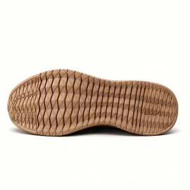 Plus Size Men's Solid Color Woven Breathable Sneakers, Comfy Non Slip Durable Soft Sole Fitness Training Shoes, Men's Footwear