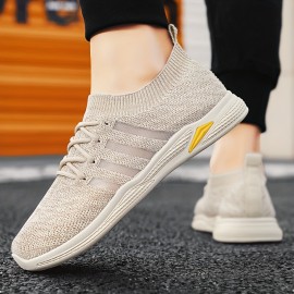 Men'S Breathable Canvas Sneakers - Lightweight, Fashion-Forward Lace-Up Shoes For All Seasons, Perfect For Casual Wear & Skateboarding