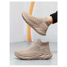 Men'S Slip-On Sneakers - Breathable, Comfortable High-Top Casual Shoes With Soft Eva Sole For All Seasons Mens Shoes Shoes For Men