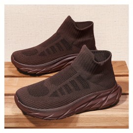 Men'S Slip-On Sneakers - Breathable, Comfortable High-Top Casual Shoes With Soft Eva Sole For All Seasons Mens Shoes Shoes For Men