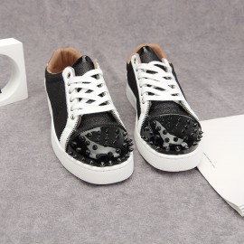 Mens Cyber Punk Rock & Roll Skateboard Shoes - Comfy Non-Slip Lace-Up Canvas Upper with Fabric Insole and TPU Sole - Perfect for Casual, Daily, Party, Performance, and Nightclub Dancing