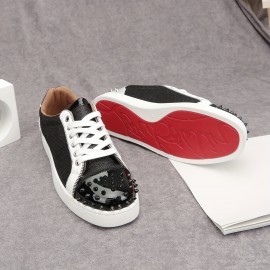 Mens Cyber Punk Rock & Roll Skateboard Shoes - Comfy Non-Slip Lace-Up Canvas Upper with Fabric Insole and TPU Sole - Perfect for Casual, Daily, Party, Performance, and Nightclub Dancing