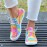 Trendy Tie Dye Canvas Sneakers For Women - Comfortable Low Top Lace Up Shoes In Plus Sizes