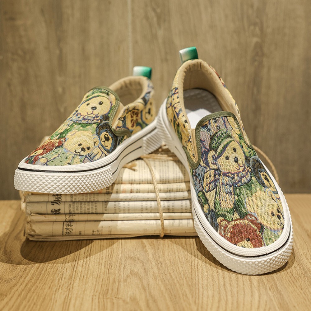 Men's shoes summer new teenagers hundred with casual sports board shoes breathable stirrups old canvas shoes