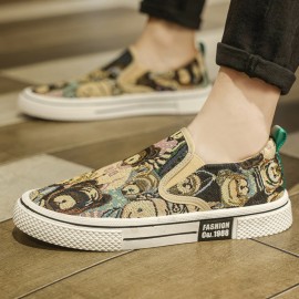 Men's shoes summer new teenagers hundred with casual sports board shoes breathable stirrups old canvas shoes