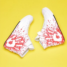 Men's Fashion High-top Canvas Shoes, Breathable Lace-up Classic Casual Walking Shoes For Outdoor, Spring Summer And Autumn