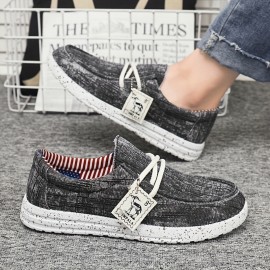 New Men's Casual Canvas Shoes, Fashionable And Versatile Soft-soled Walking Shoes, Lace-up Lightweight And Breathable Low-top Casual Shoes
