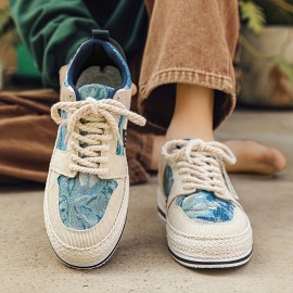 Men's Street Style Color Block Low Top Skateboard Shoes, Comfy Non Slip Casual Platform Sneakers For Men's Outdoor Activities