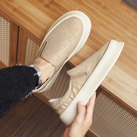 Men's Solid Platform Shoes Slip On Low Top Casual Activities Outdoor Walking Hiking Traveling, All Seasons